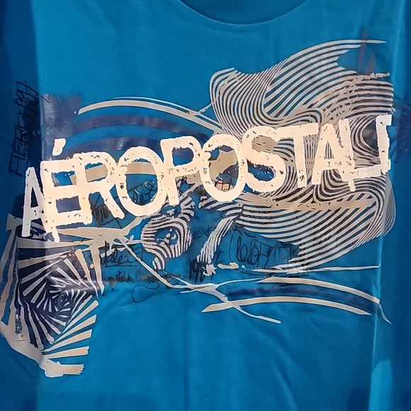 NEW vintage Aeropostale Mens XLARGE XL BLUE - Picture 6 of 6